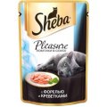 Шеба (Sheba) Pleasure пауч для кошек с Форелью и Креветками 85г