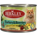 Беркли (Berkley) кон.для кошек №4 Индейка с лесными ягодами 200г