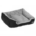 Beeztees (I.P.T.S.) Лежак для собак "Doomba" плюшевый черно-серый 65*60*20см