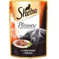 Шеба (Sheba) Pleasure пауч для кошек из Телятины и Языка 85г