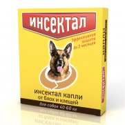 Инсектал (Экопром) N105 Капли для собак 40-60кг от блох и клещей Инсектал (Экопром) N105 Капли для собак 40-60кг от блох и клещей