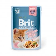Брит (Brit) пауч для котят Куриное филе в соусе 85г