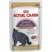 Роял Канин (Royal Canin) Adult British Shorthair пауч для британской короткошерстной кошки кусочки в соусе 85г