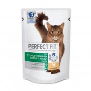 Перфект Фит (Perfect Fit) пауч для стерилизованных котов и кошек с Курицей в соусе 85г