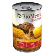 БиоМеню (BioMenu) Сенситив консервы для собак Перепелка 410г