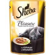Шеба (Sheba) Pleasure пауч для кошек из Курицы и Кролика 85г