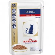 Роял Канин (Royal Canin) Renal пауч для кошек при почечной недостаточности Говядина 85г
