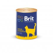 Брит (Brit) кон.для кошек Мясное ассорти с потрошками 340г