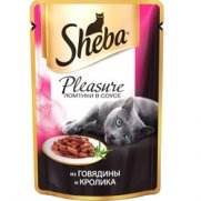 Шеба (Sheba) Pleasure пауч для кошек из Говядины и Кролика 85г