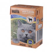 Бозита (Bozita) MINI для кошек, кусочки в желе с мясом Ягненка 190г