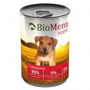 БиоМеню (BioMenu) консервы для щенков Говядина 100г