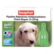 Беафар (Beaphar) БиоКапли для собак средних пород 15-30кг от блох и клещей 3пипетки