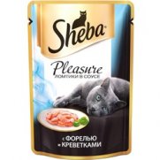 Шеба (Sheba) Pleasure пауч для кошек с Форелью и Креветками 85г