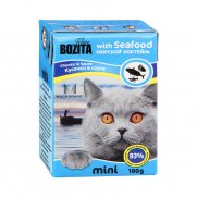 Бозита (Bozita) MINI для кошек, кусочки в соусе Морской коктейль 190г Бозита (Bozita) MINI для кошек, кусочки в соусе Морской коктейль 190г