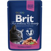 Брит (Brit) пауч для кошек Лосось и форель100г