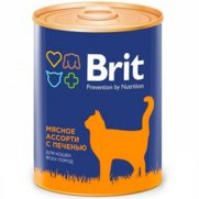 Брит (Brit) кон.для кошек Мясное ассорти с печенью 340г Брит (Brit) кон.для кошек Мясное ассорти с печенью 340г