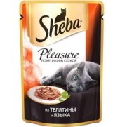 Шеба (Sheba) Pleasure пауч для кошек из Телятины и Языка 85г