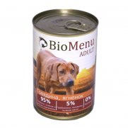 БиоМеню (BioMenu) консервы для собак Говядина/Ягненок 100г