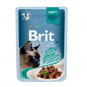 Брит (Brit) пауч для кошек филе Говядины в соусе 85г