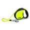 Флекси (Flexi) Рулетка Neon Reflect 3 L черная 5м до 50кг (ремень)