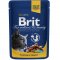 Брит (Brit) пауч для кошек Курица и индейка 100г