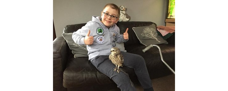 Лечебные совы: пернатые врачи помогли 11-летнему мальчику встать на ноги
