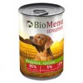 БиоМеню (BioMenu) Сенситив консервы для собак Индейка/Кролик 410г