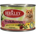 Беркли (Berkley) кон.для кошек №6 Телятина с лесными ягодами 200г