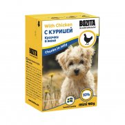 Бозита (Bozita) MINI для щенков и собак, кусочки в желе с Курицей 190г