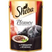 Шеба (Sheba) Pleasure пауч для кошек из Говядины и Ягненка 85г