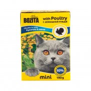 Бозита (Bozita) MINI для кошек, кусочки в желе с Домашней птицей 190г