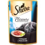 Шеба (Sheba) Pleasure пауч для кошек с Тунцом и Лососем 85г