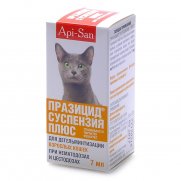 Апи-Сан (Api-San) Празицид-суспензия плюс антигельминтик для кошек от глистов 7мл